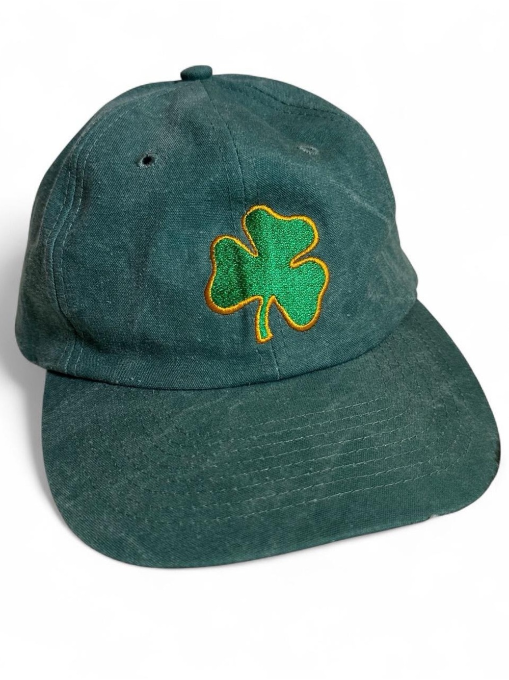 Vintage 1990s Green Shamrock snapback hat